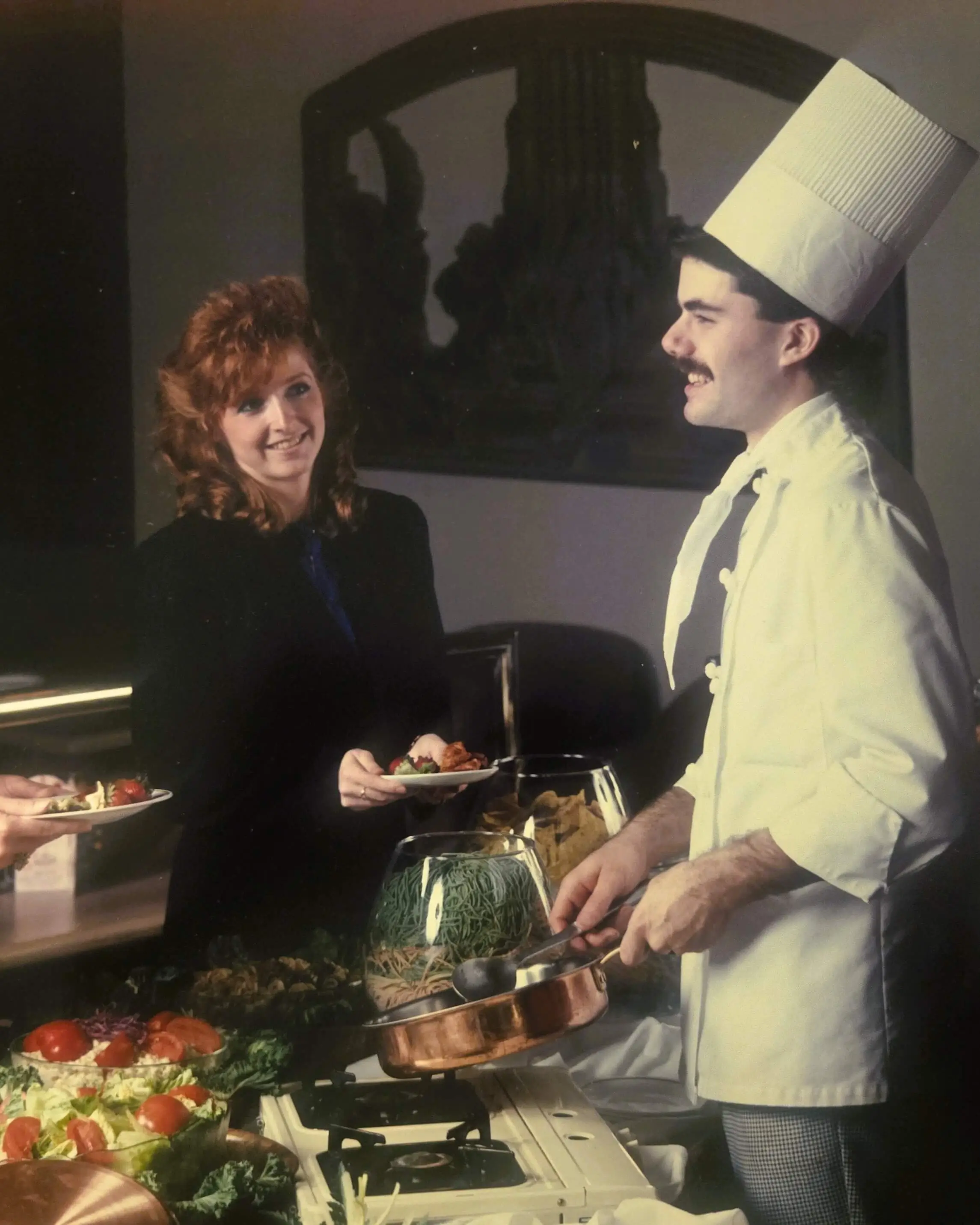 Erik Benjamins in the kitchen during his classical chef apprenticeship