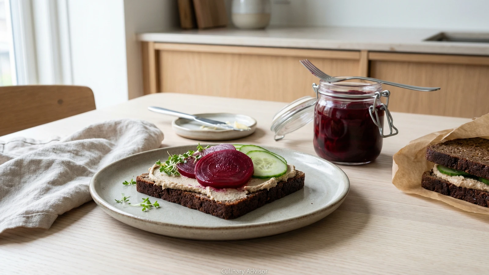 Leverpostejmad med Syltede Rodbeder