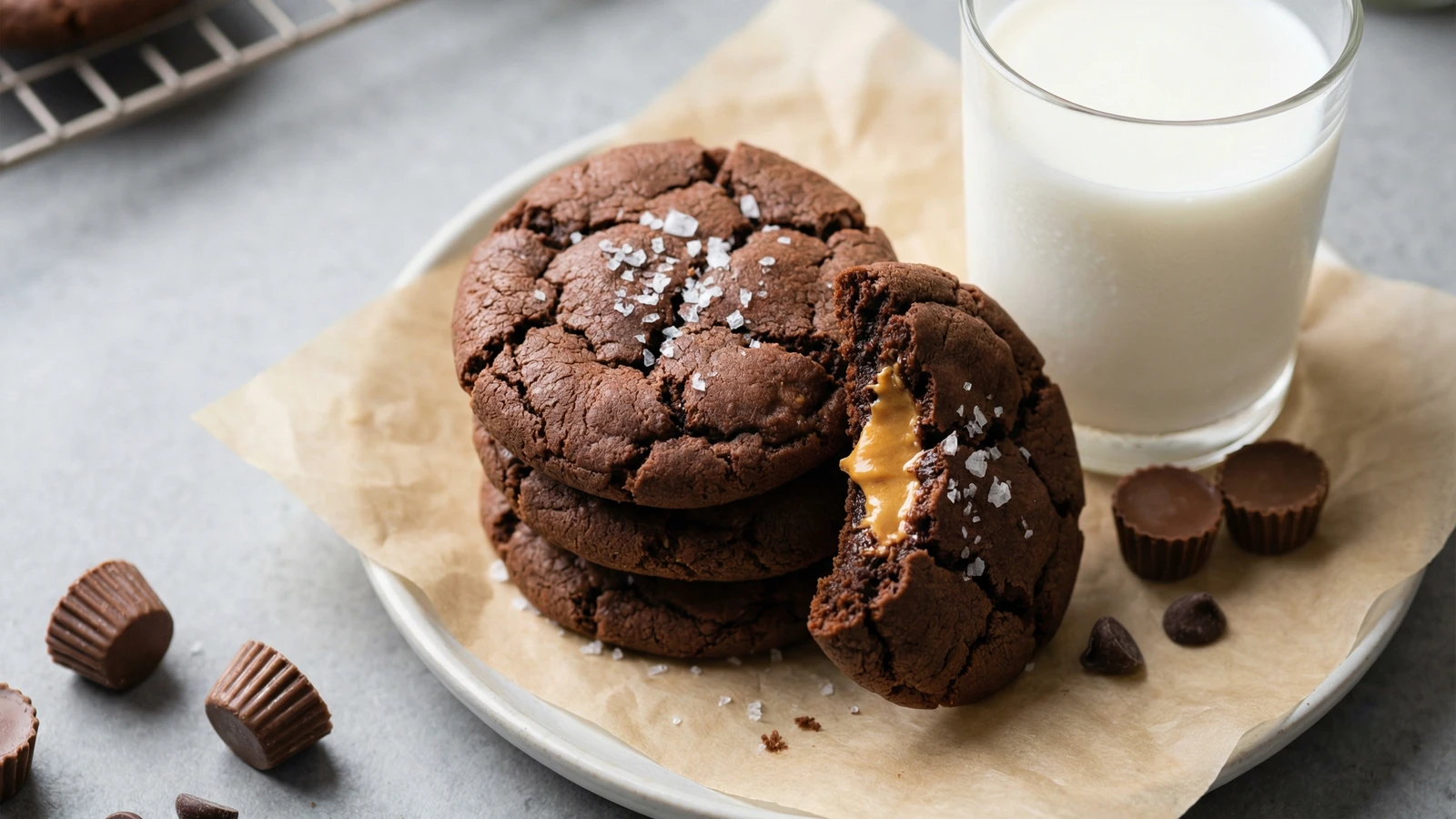 Peanut Butter Cup-Stuffed Cookies