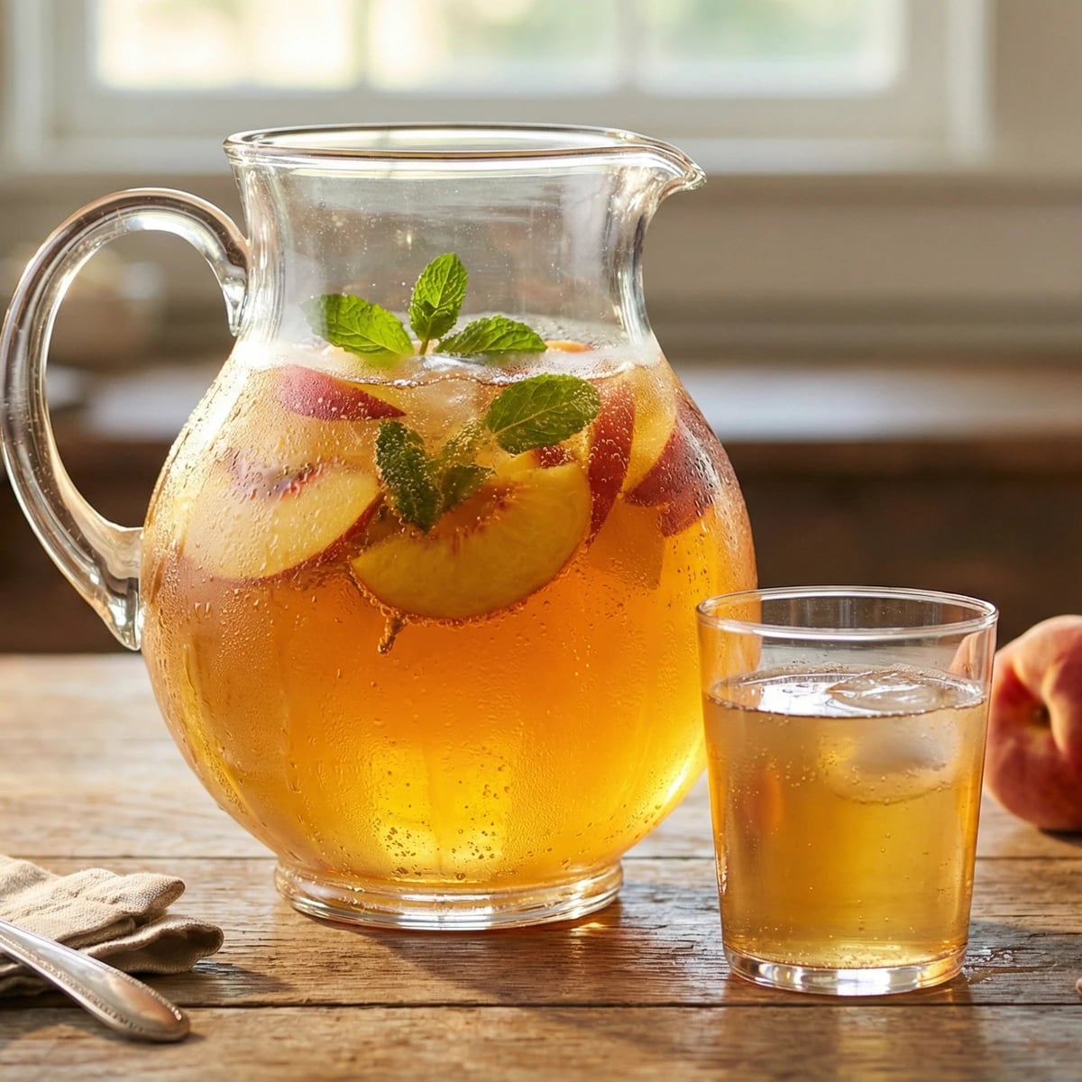 Sparkling Peach Sweet Tea Punch
