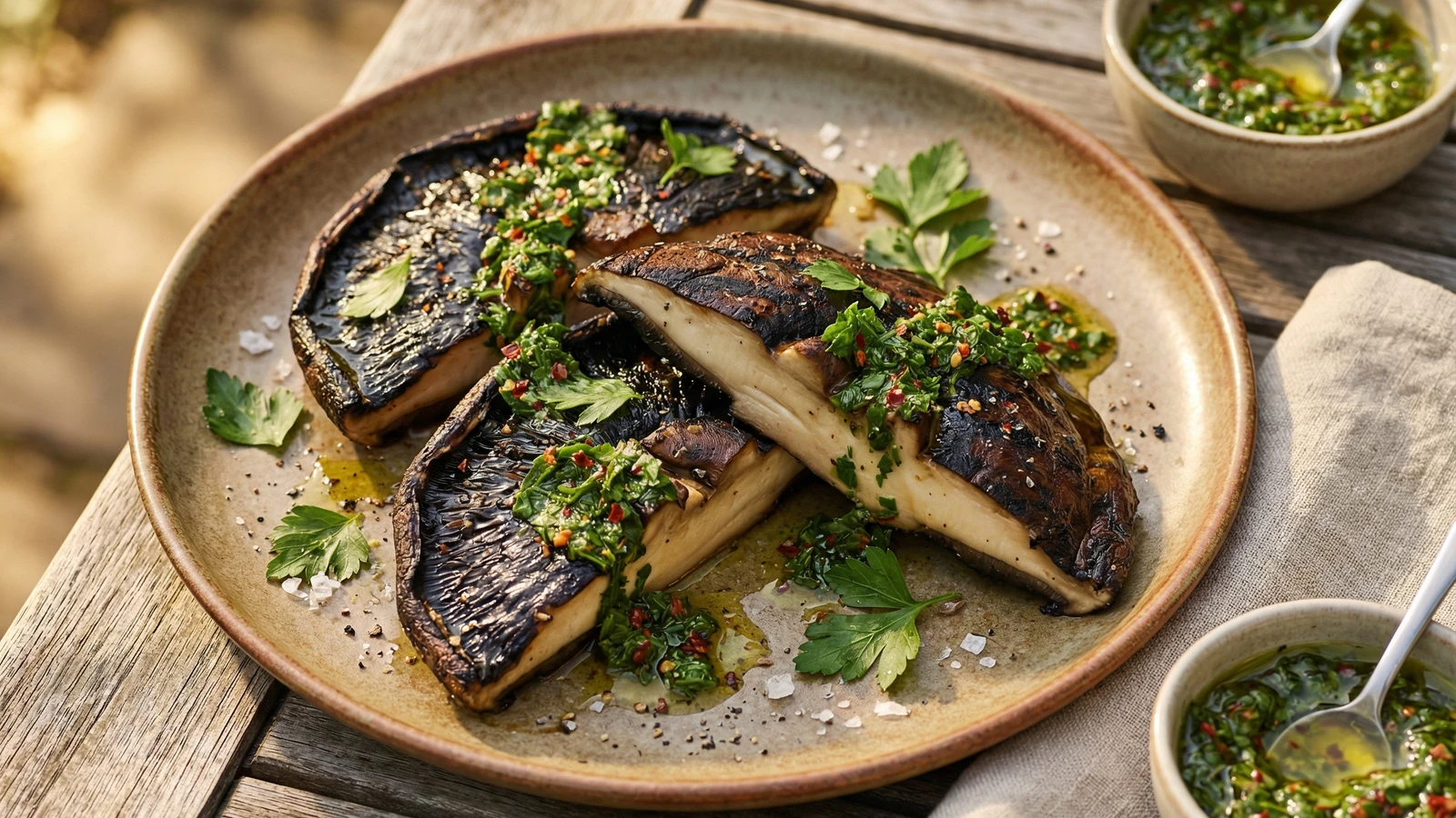Grilled Portobello Steaks with Chimichurri