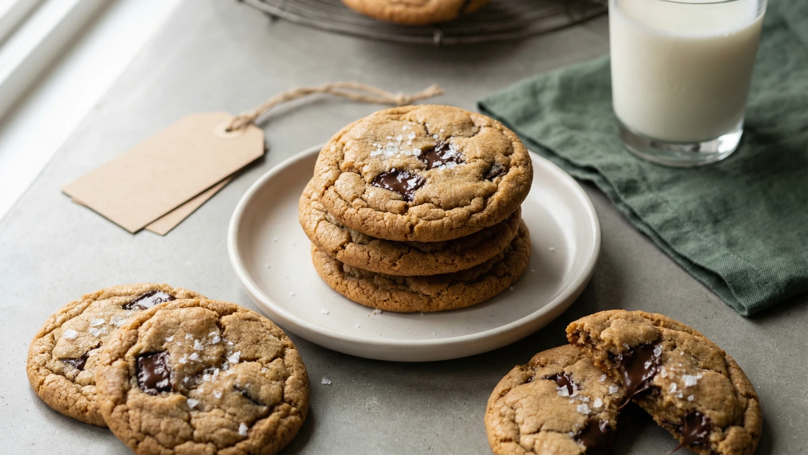 Brown Butter Miso Chocolate Chunk Cookies