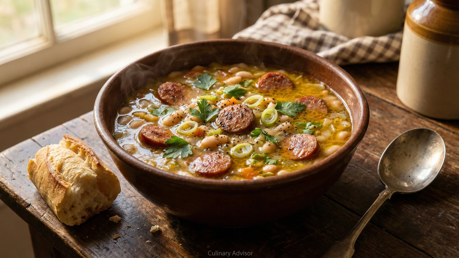 White Bean Soup with Andouille