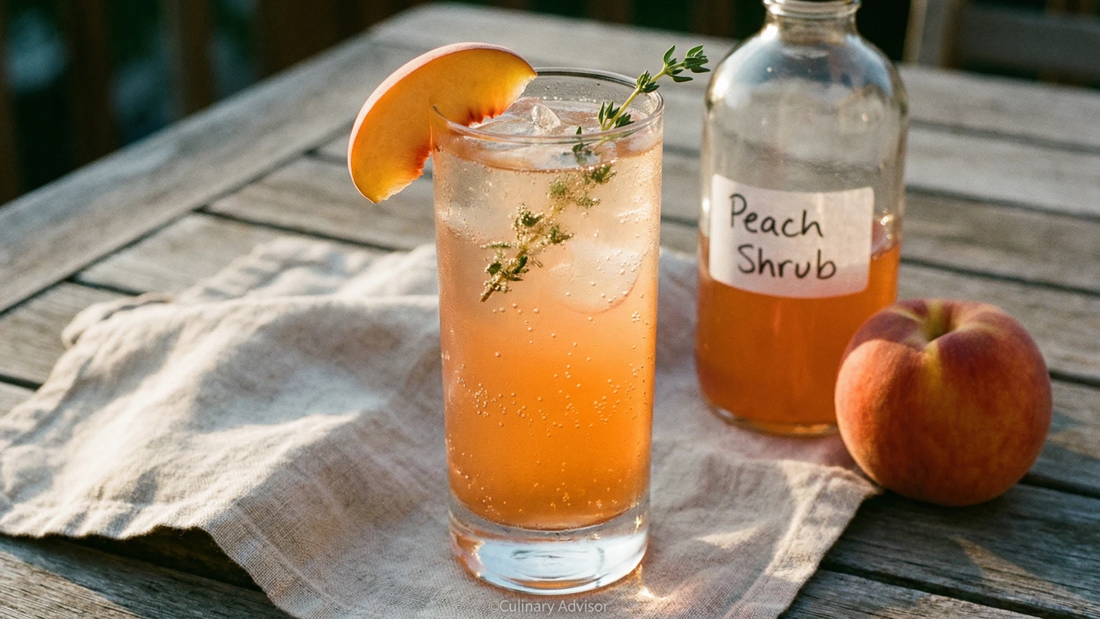 Sparkling Peach Shrub