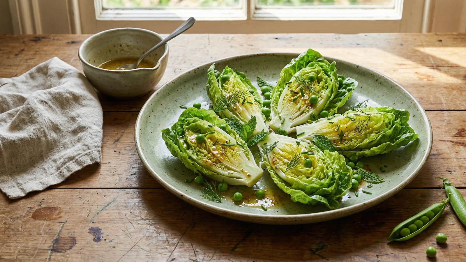 Little Gem, Peas and Summer Herbs
