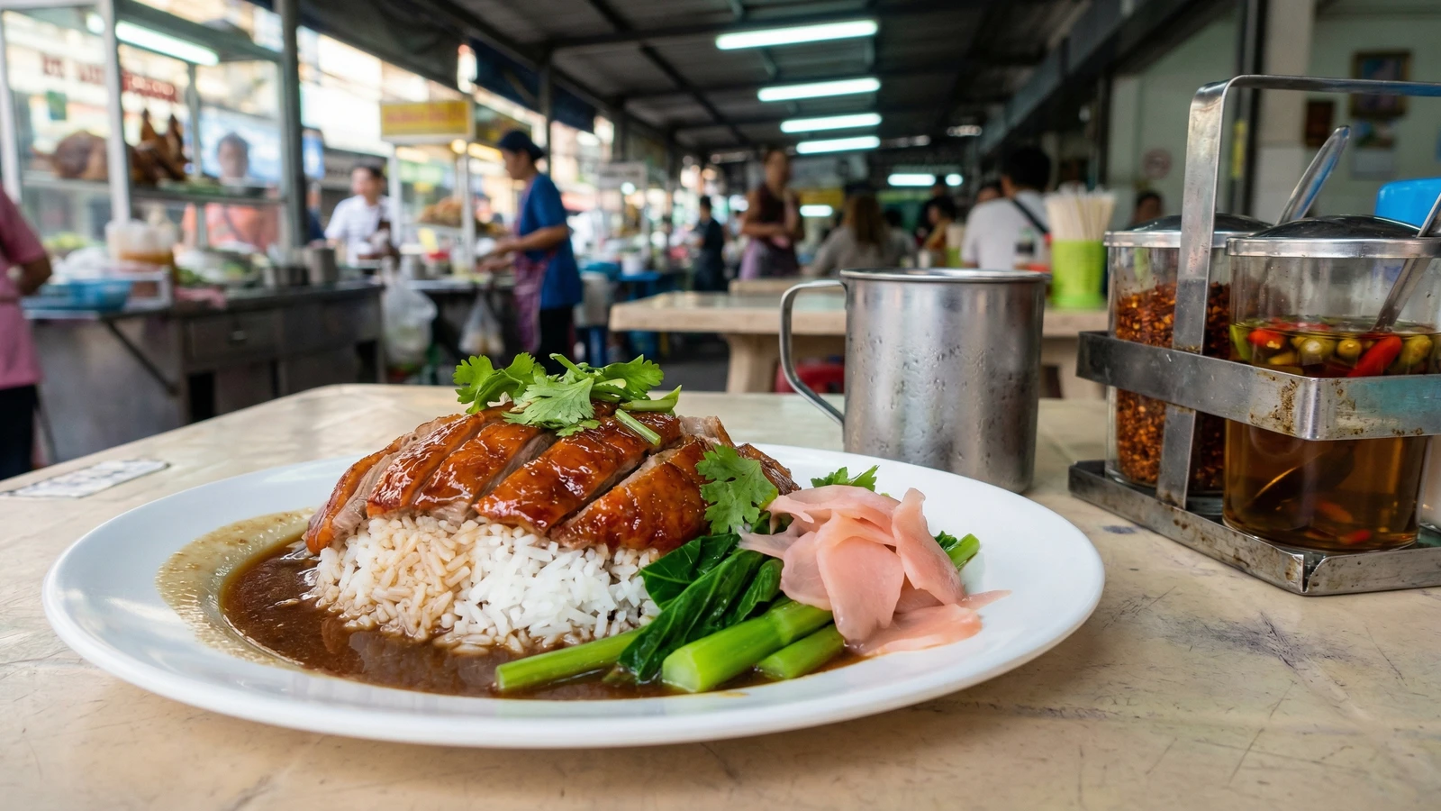 Roast Duck Over Rice (Khao Na Ped)