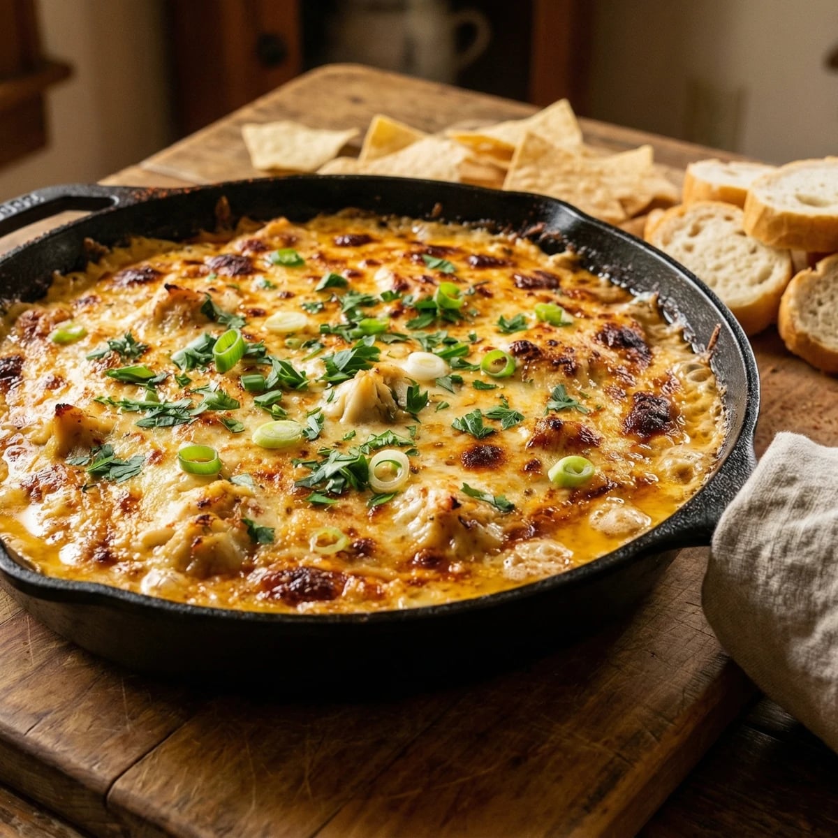 Cajun Crab Dip with Parmesan Crust