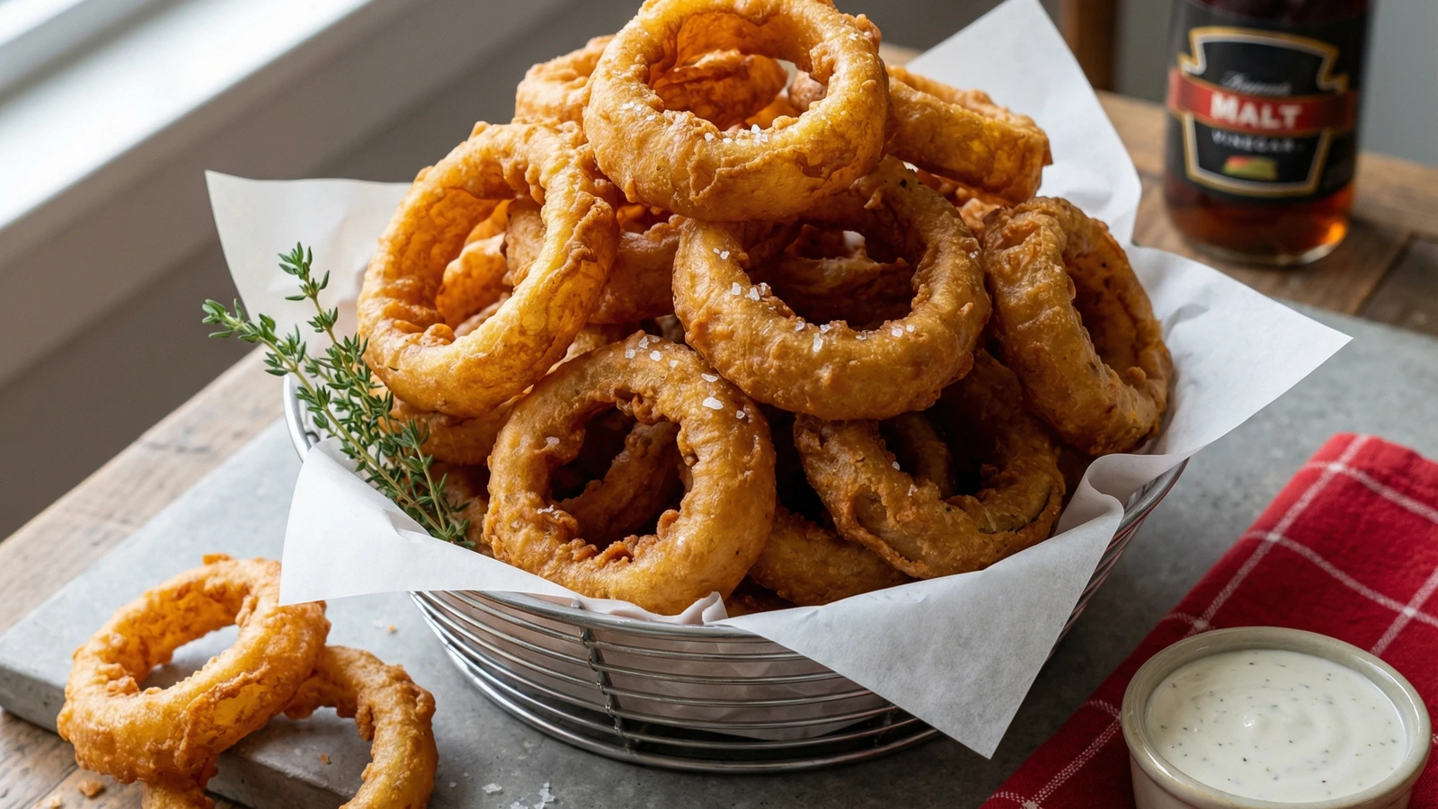 Crispy Beer-Battered Onion Rings