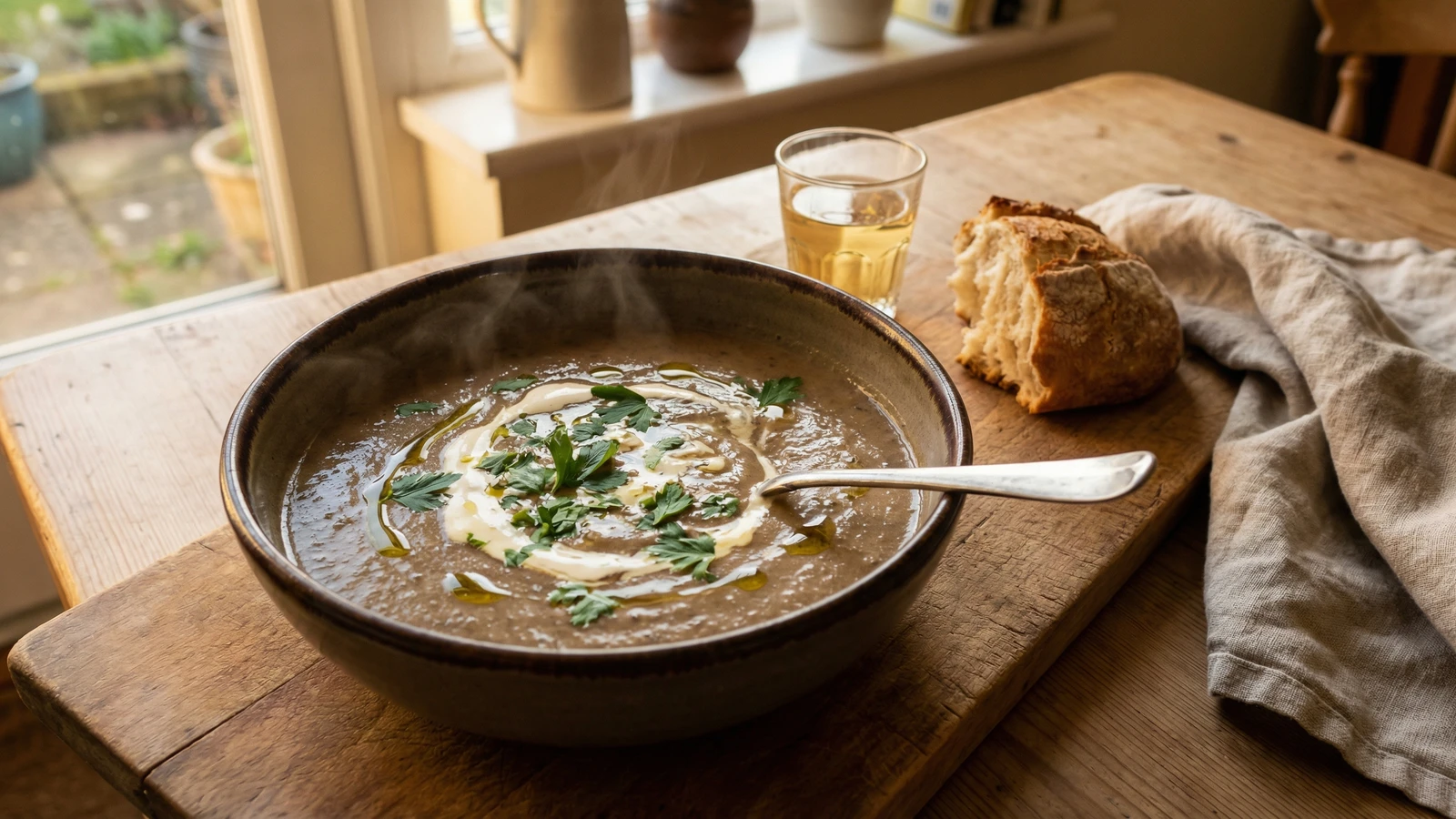Cream of Mushroom Soup with Sherry
