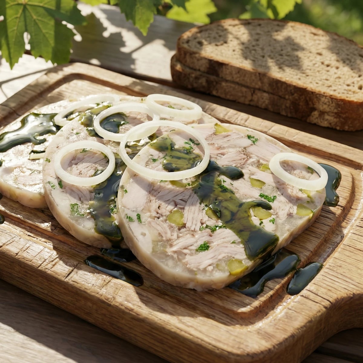 Schweinssulz mit Kernöl