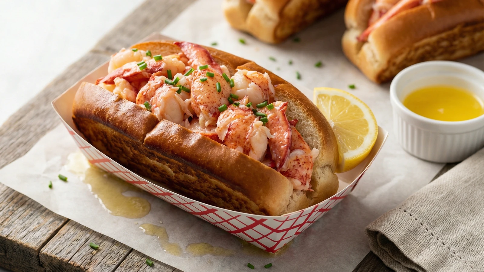 New England Lobster Rolls with Warm Butter
