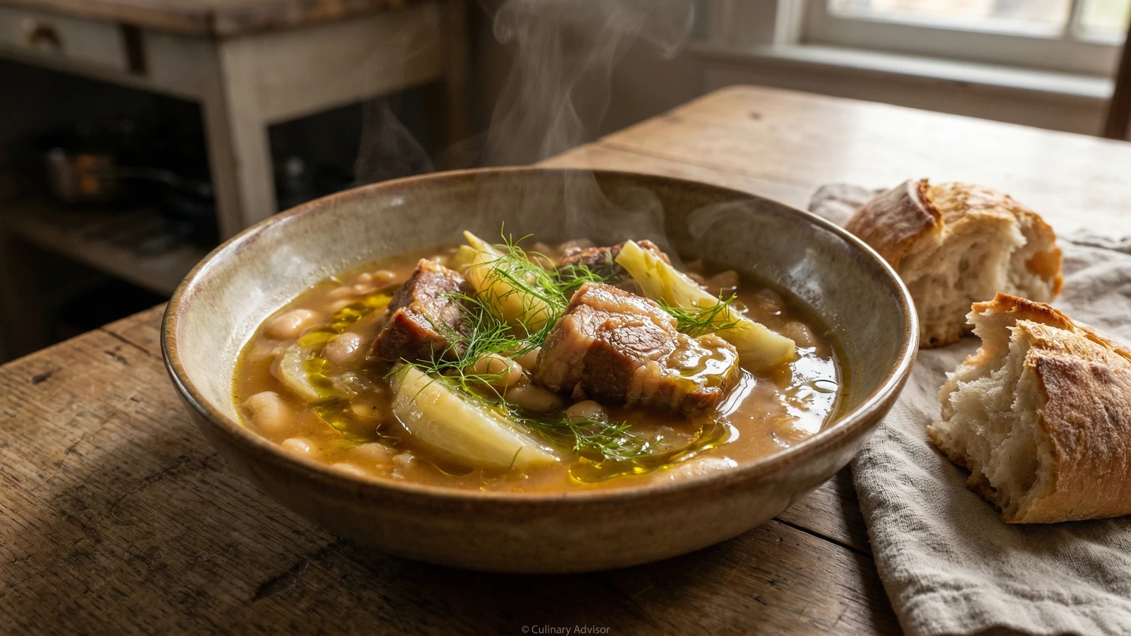 Pork and Fennel Stew with White Beans