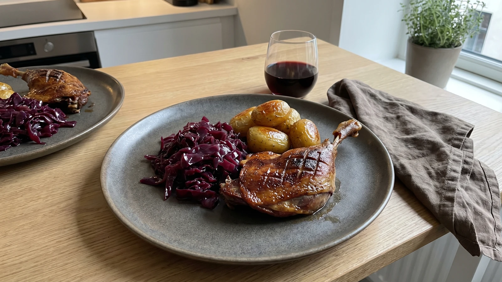 Andelår med Rødkål