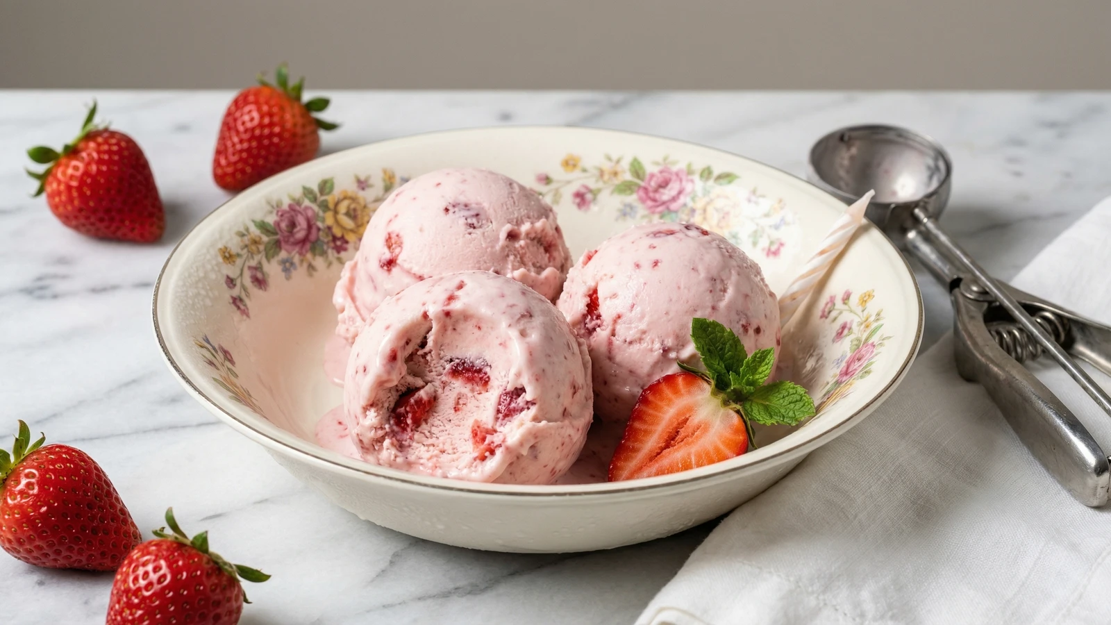 Fresh Strawberry Ice Cream