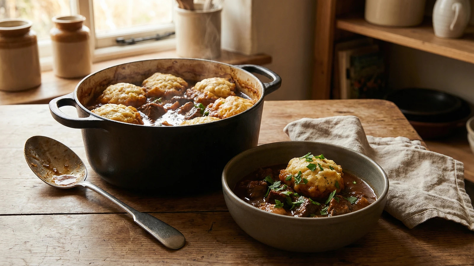 Beef Stew with Suet Dumplings