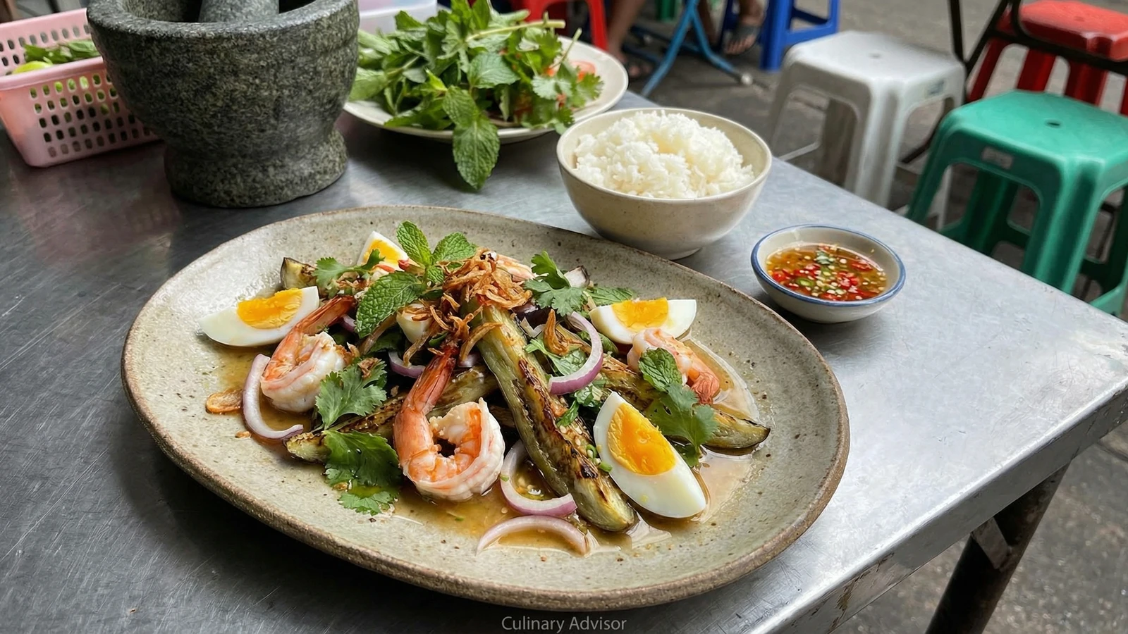 Roasted Eggplant Salad (Yam Makhuea Yao)