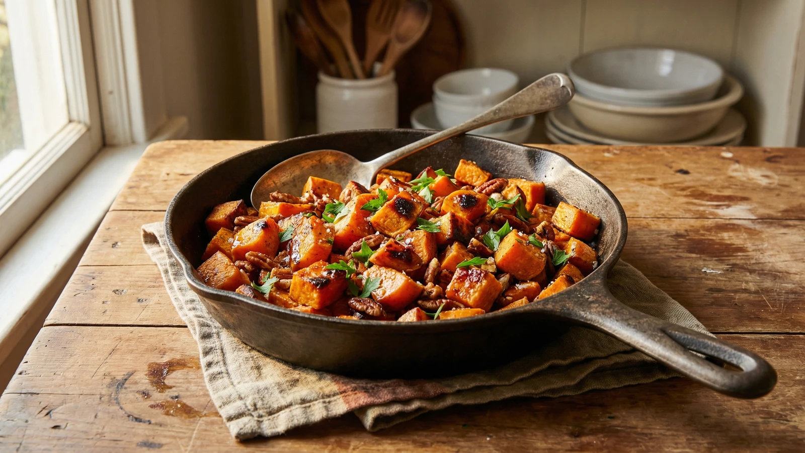 Cajun Honey-Roasted Sweet Potatoes