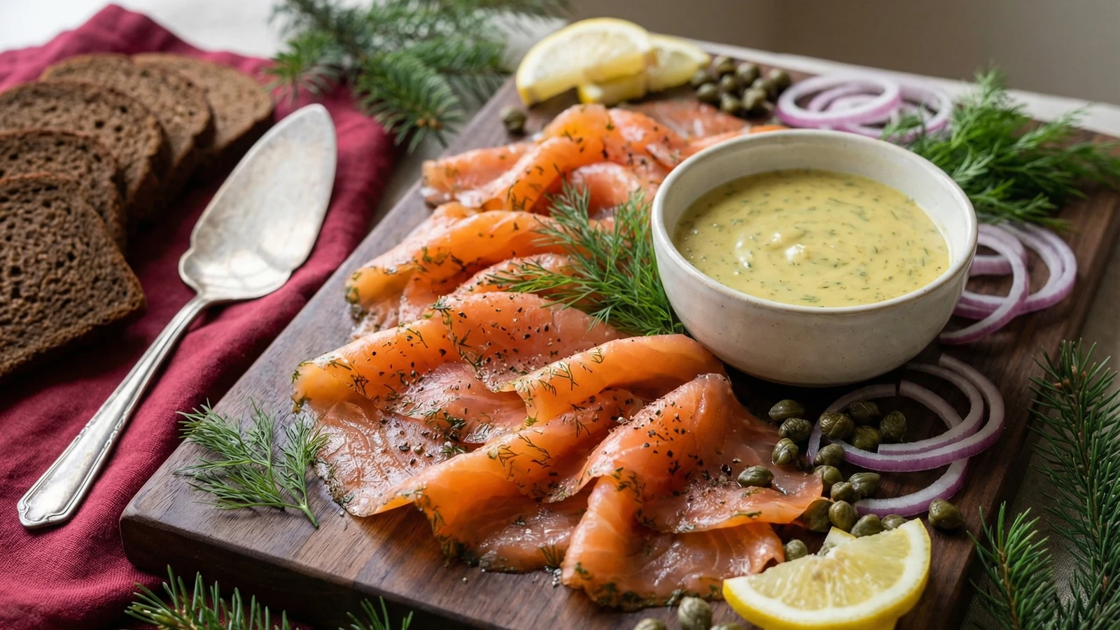 Gravlax with Mustard Dill Sauce