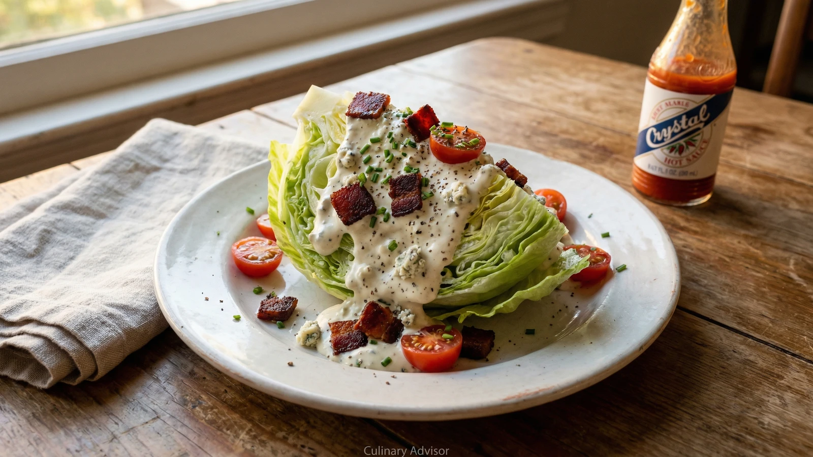 Iceberg Wedge with Creamy Blue Cheese