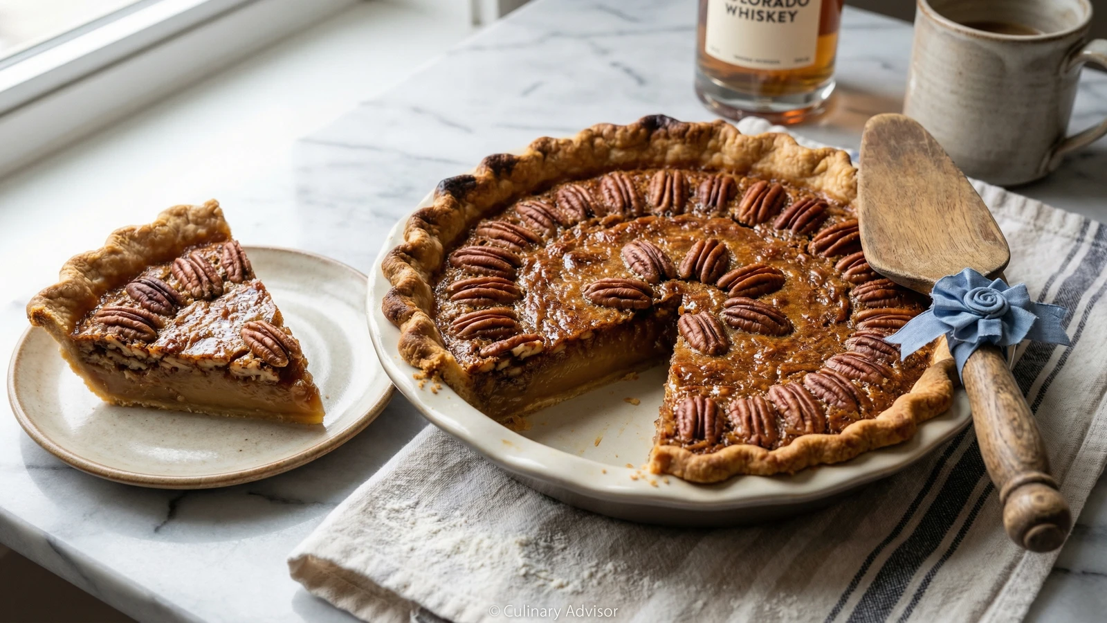 Colorado Rocky Mountain Whiskey Pecan Pie