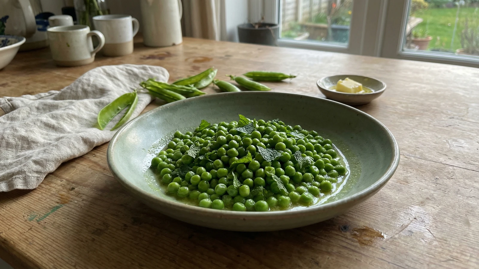 Buttered Garden Peas with Mint