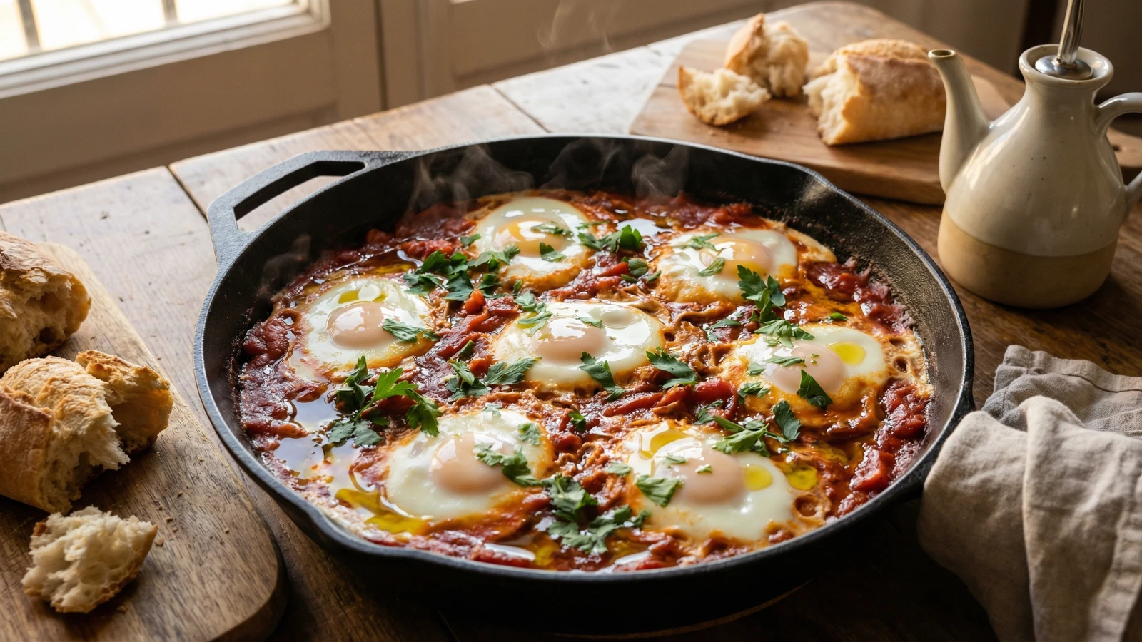 Ovos Escalfados em Tomatada