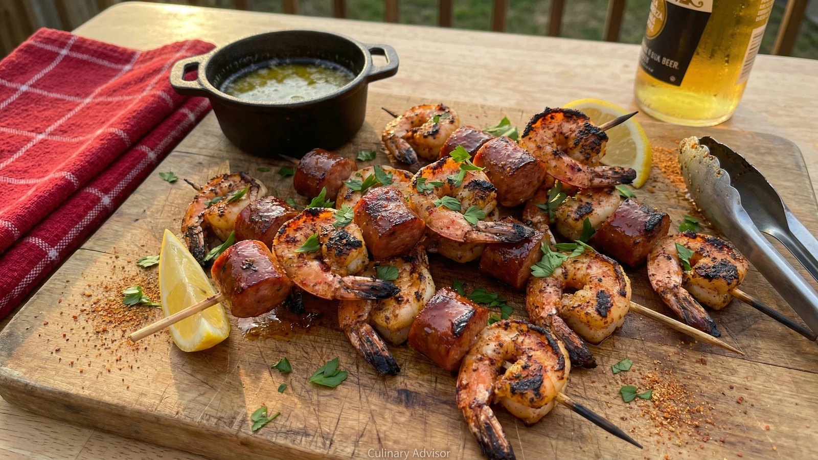 Cajun Shrimp and Andouille Skewers