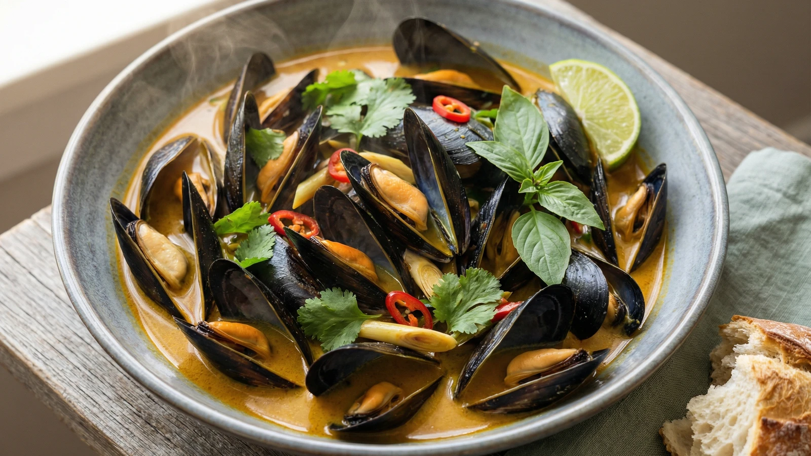 Penn Cove Mussels in Coconut Curry