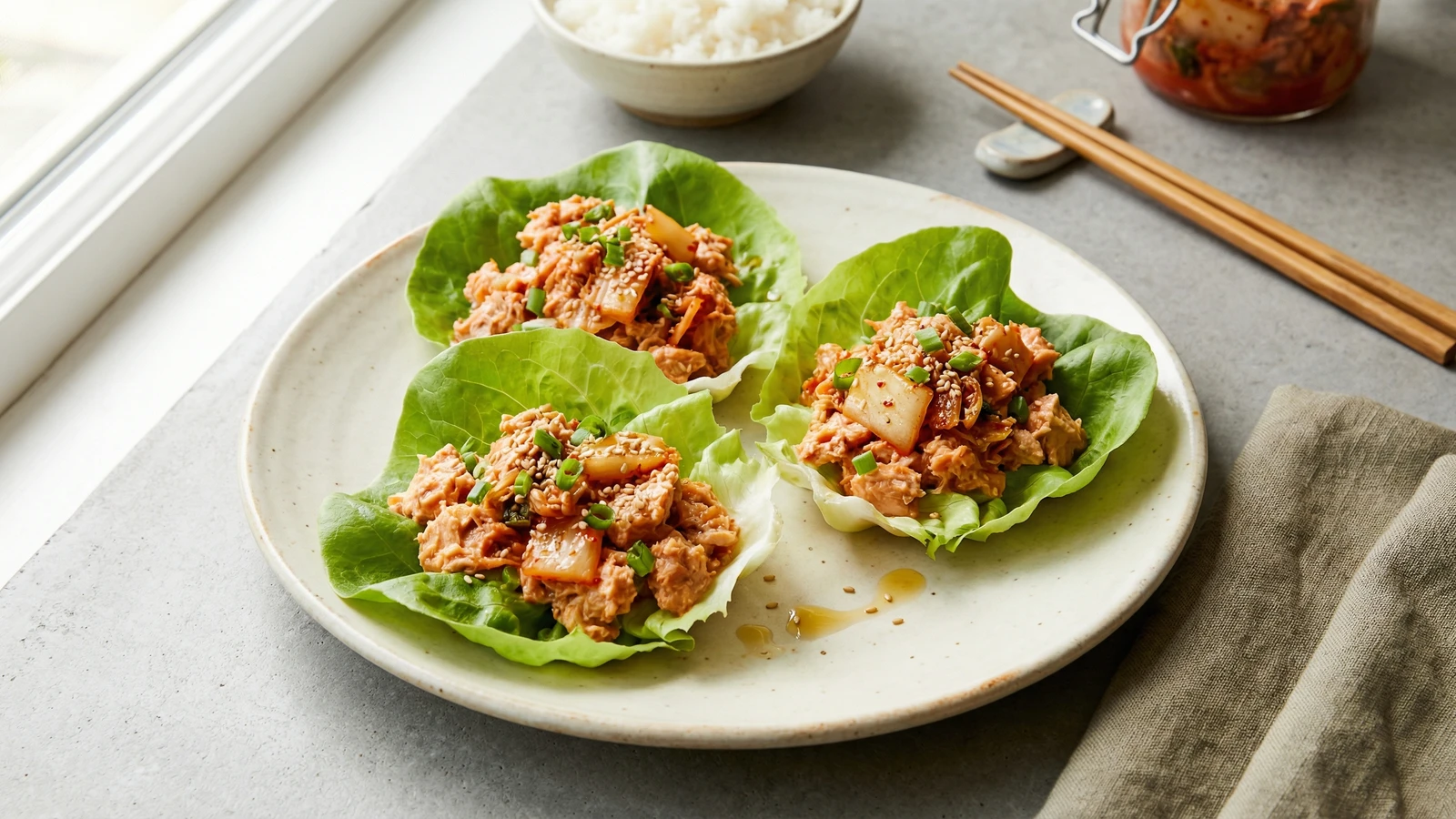 Spicy Kimchi Tuna Salad