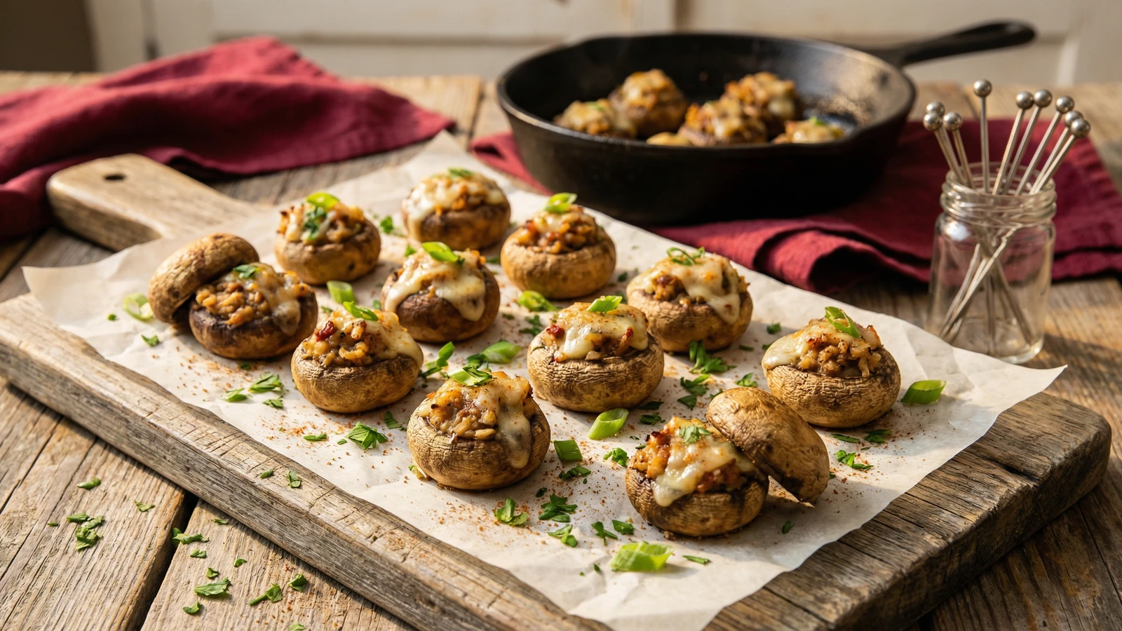 Boudin-Stuffed Mushrooms