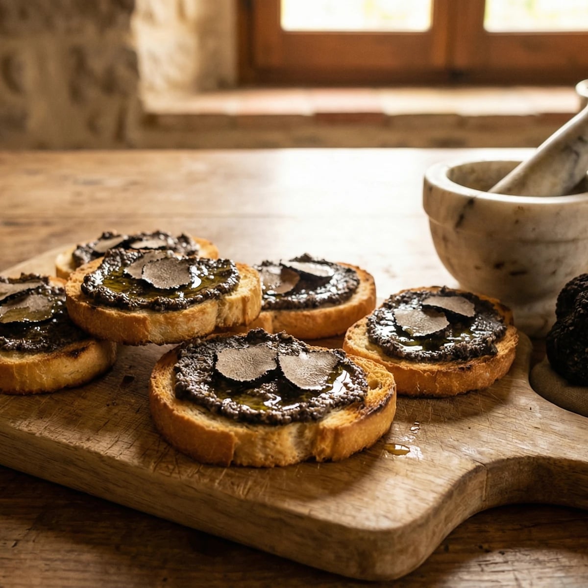 Crostini al Tartufo Nero di Norcia