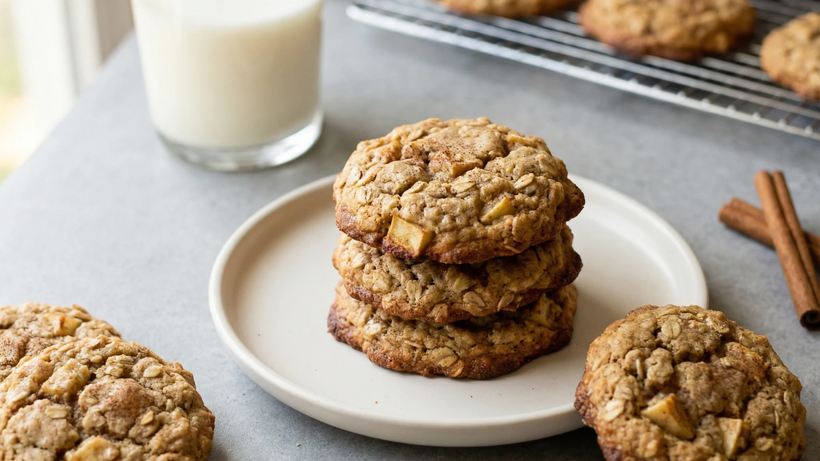 Apple Cinnamon Oatmeal Cookies