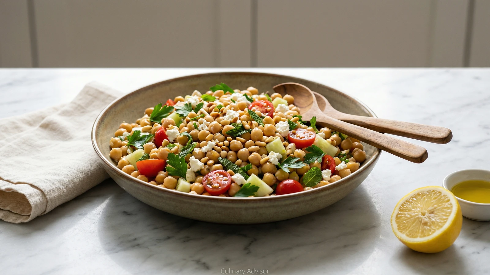 Chickpea Salad with Lemon and Herbs