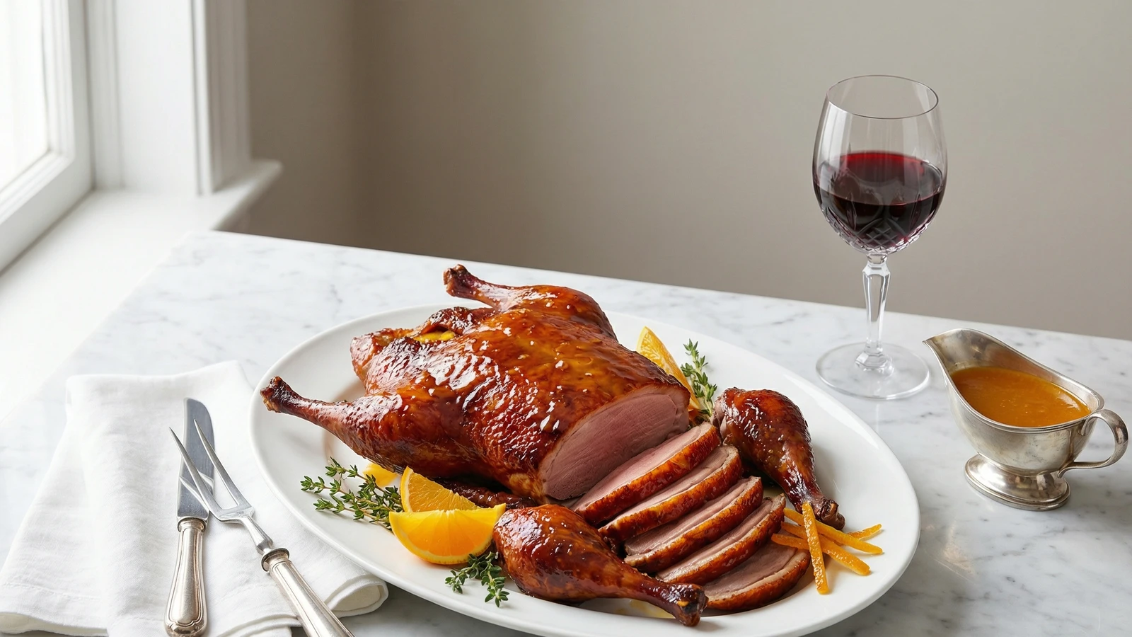 Roast Duck with Orange Glaze
