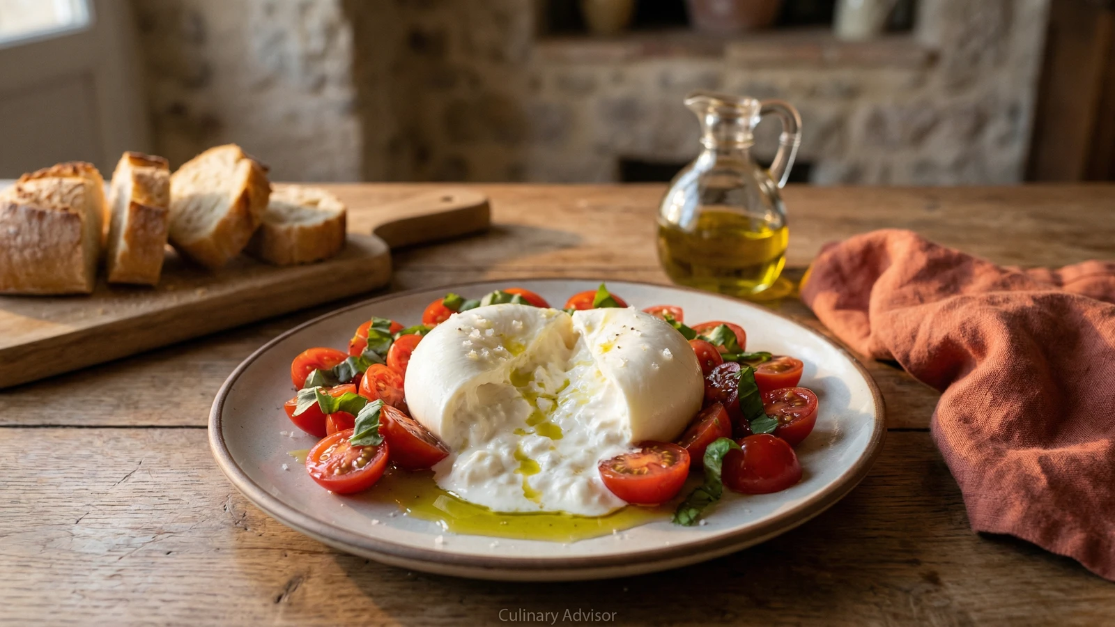 Burrata con Pomodorini e Basilico