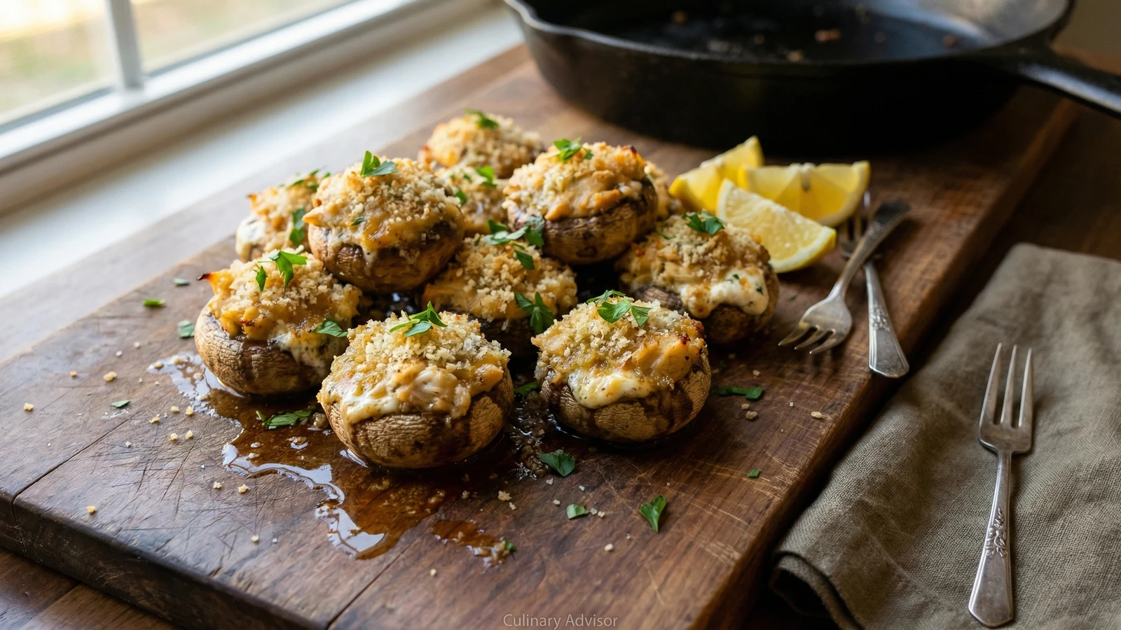 Cajun Crab-Stuffed Mushrooms