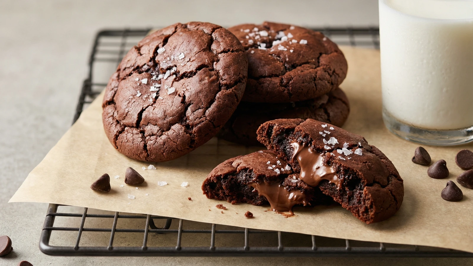 Nutella-Stuffed Chocolate Cookies