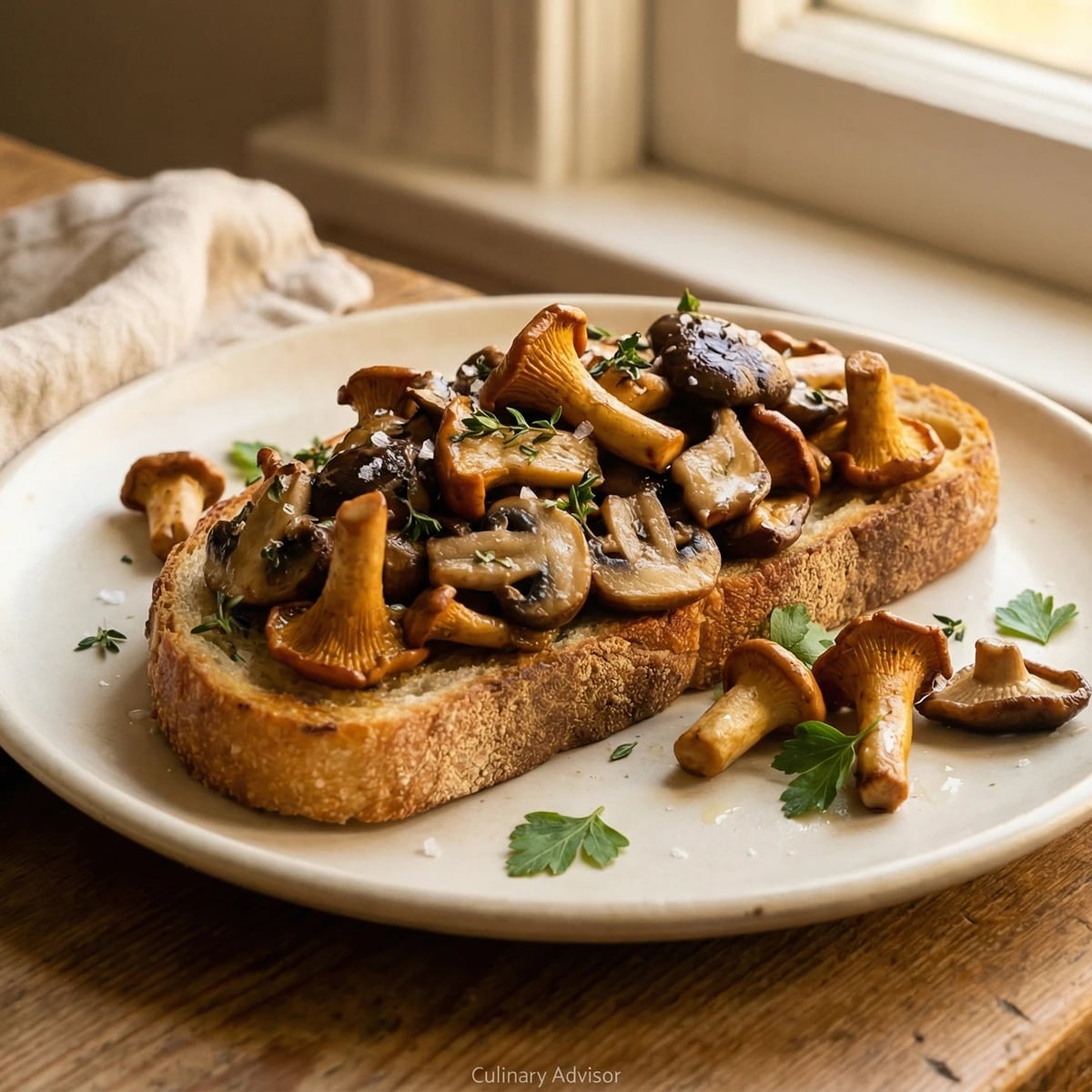 Wild Mushroom Toast with Fresh Thyme