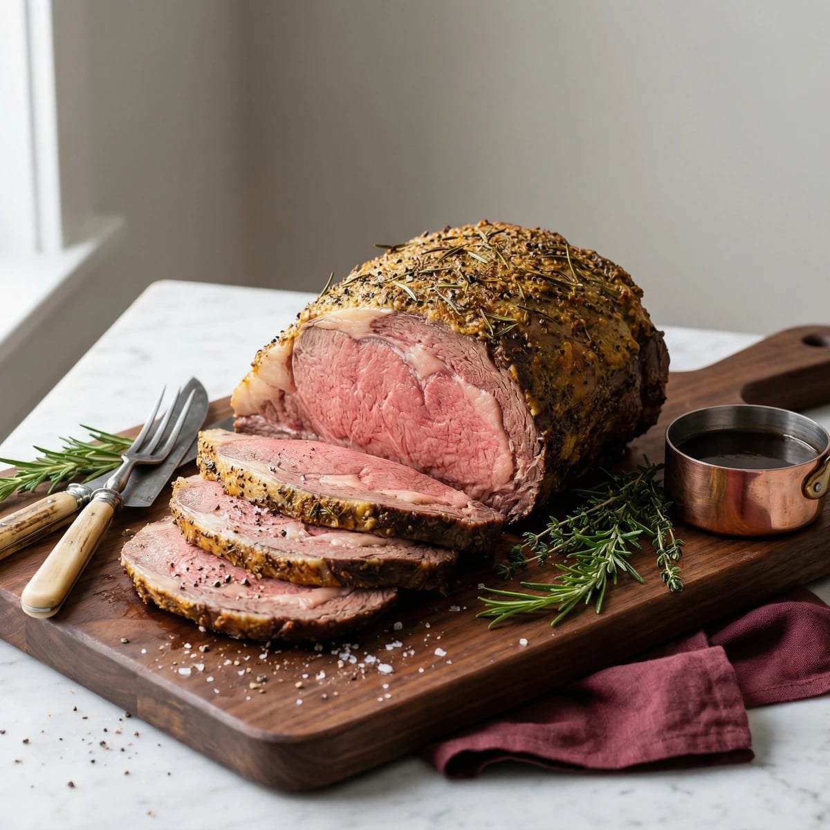 Mustard-Crusted Beef Rib Roast