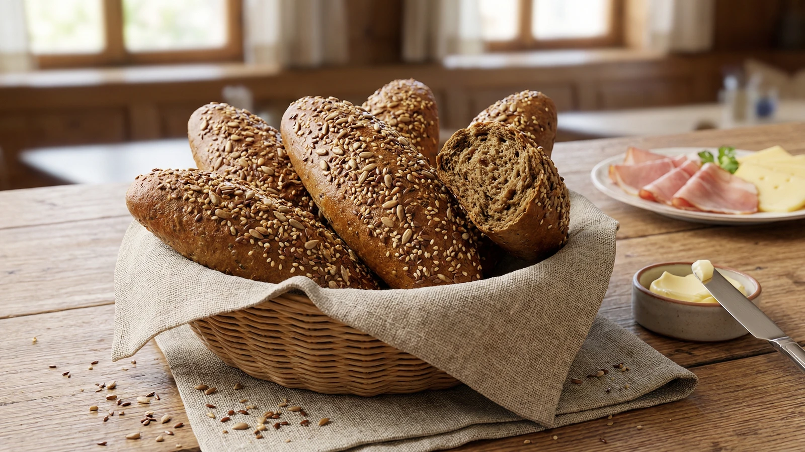 Kornspitz (Seeded Multigrain Rolls)