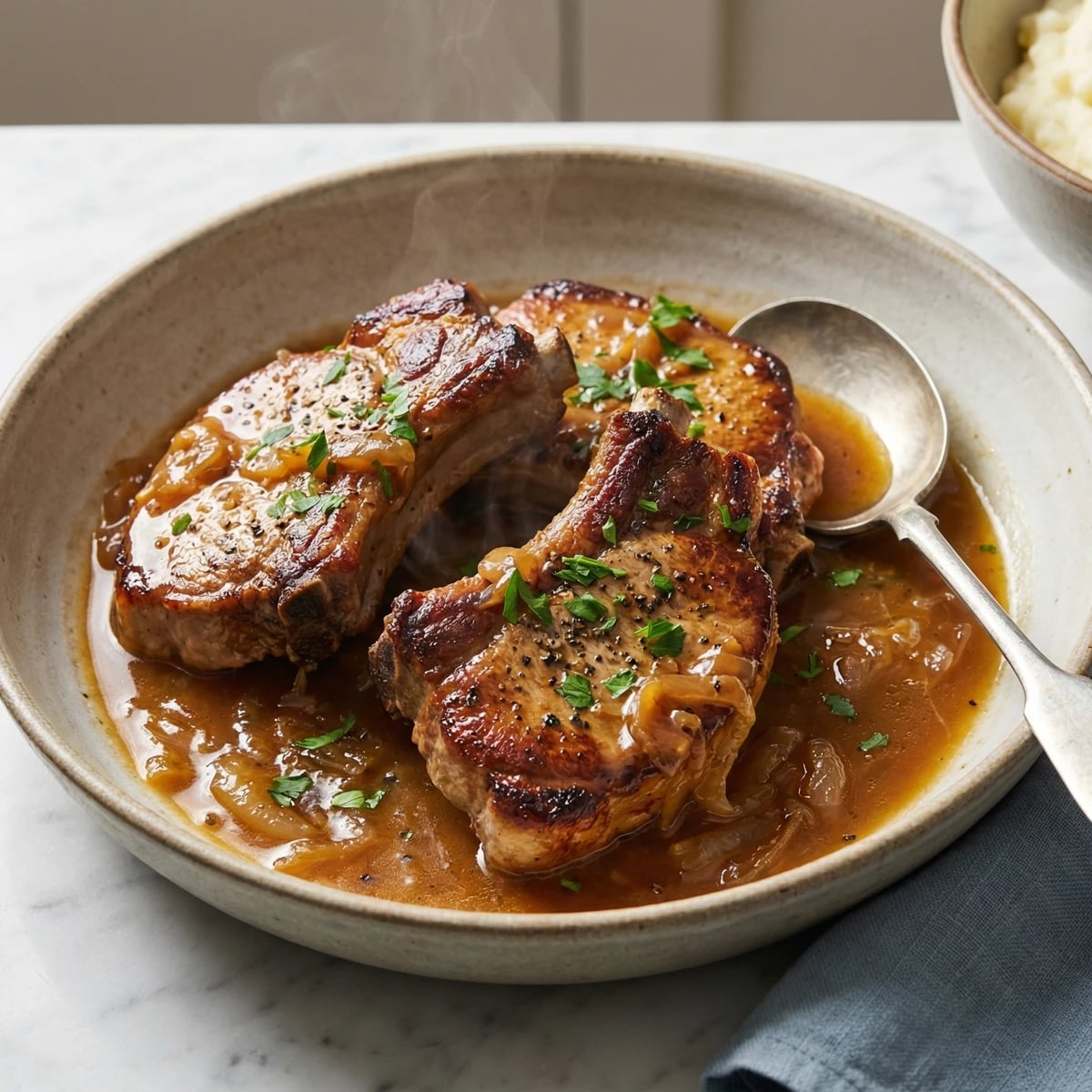 Country-Style Pork Ribs in Gravy