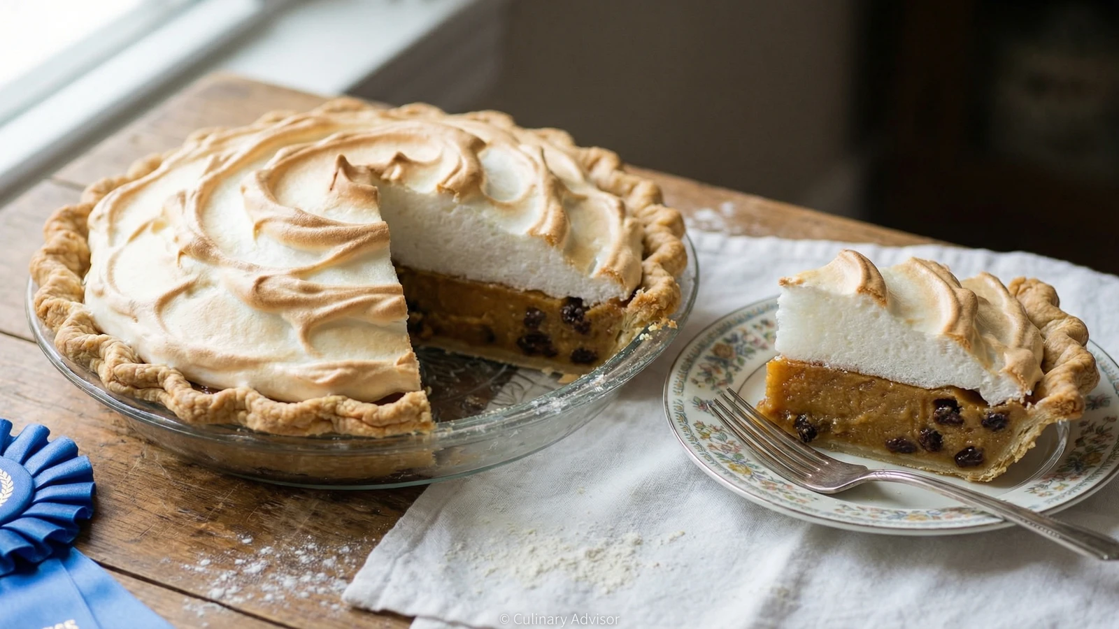 Iowa Sour Cream Raisin Pie