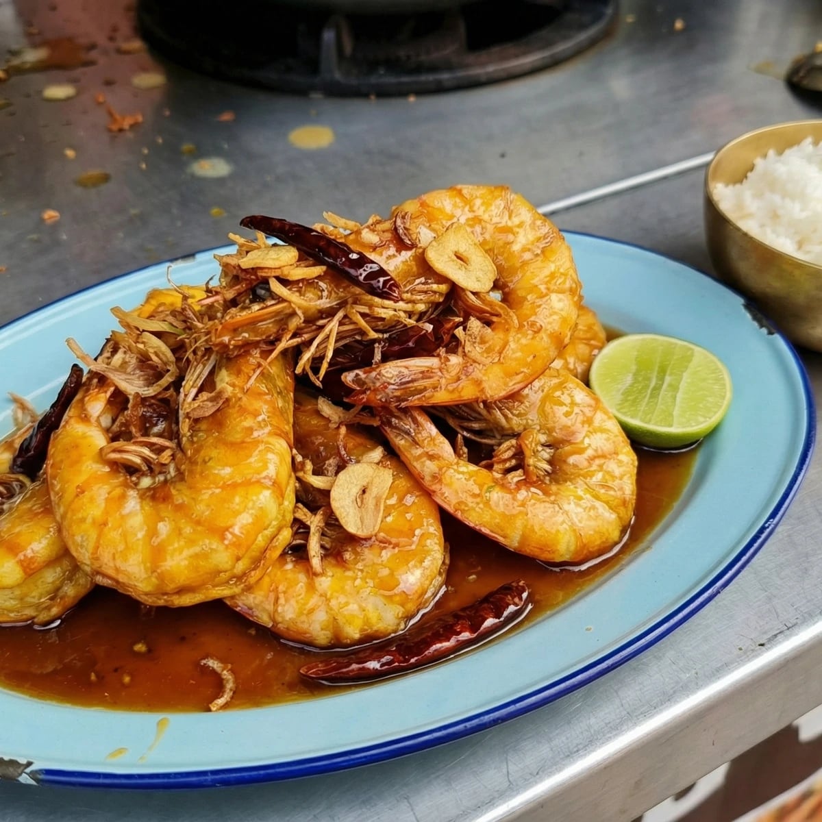 Deep-Fried Prawns with Tamarind (Goong Tod Makham)