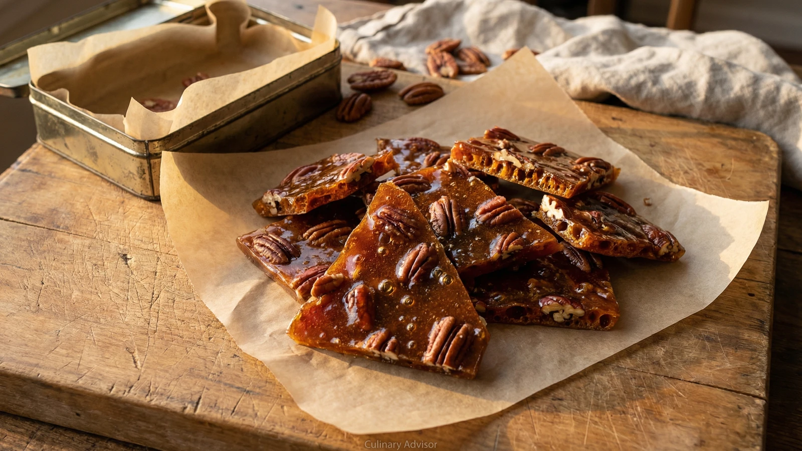Bourbon Pecan Brittle