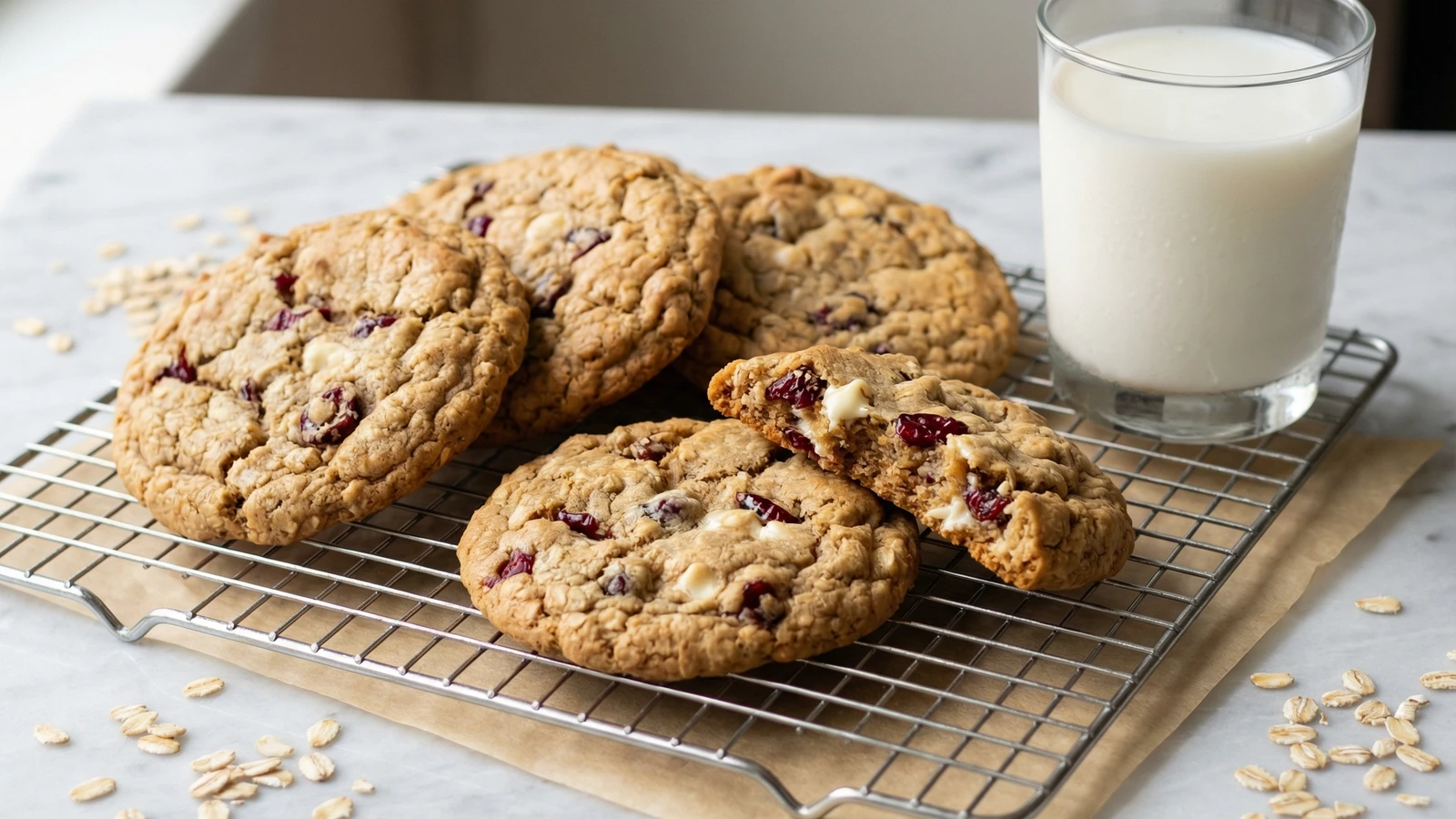Oatmeal Cranberry White Chocolate Cookies