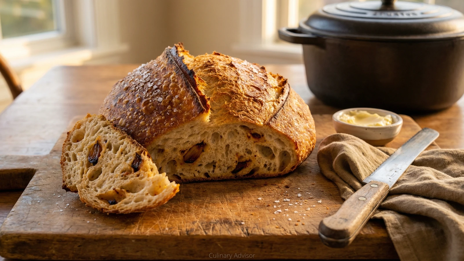 Cajun Roasted Garlic Sourdough