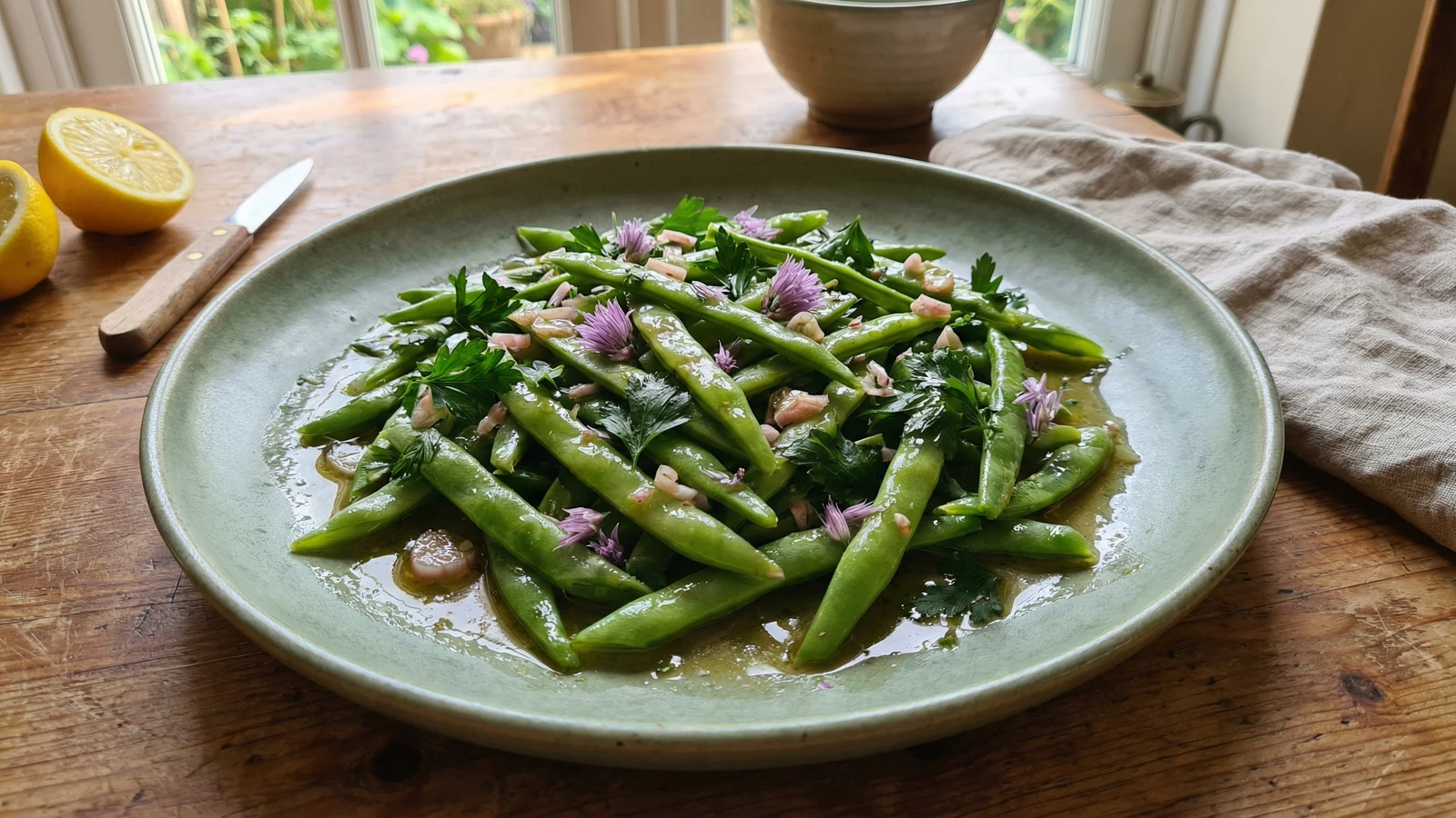 Runner Bean Salad with Shallot Vinaigrette