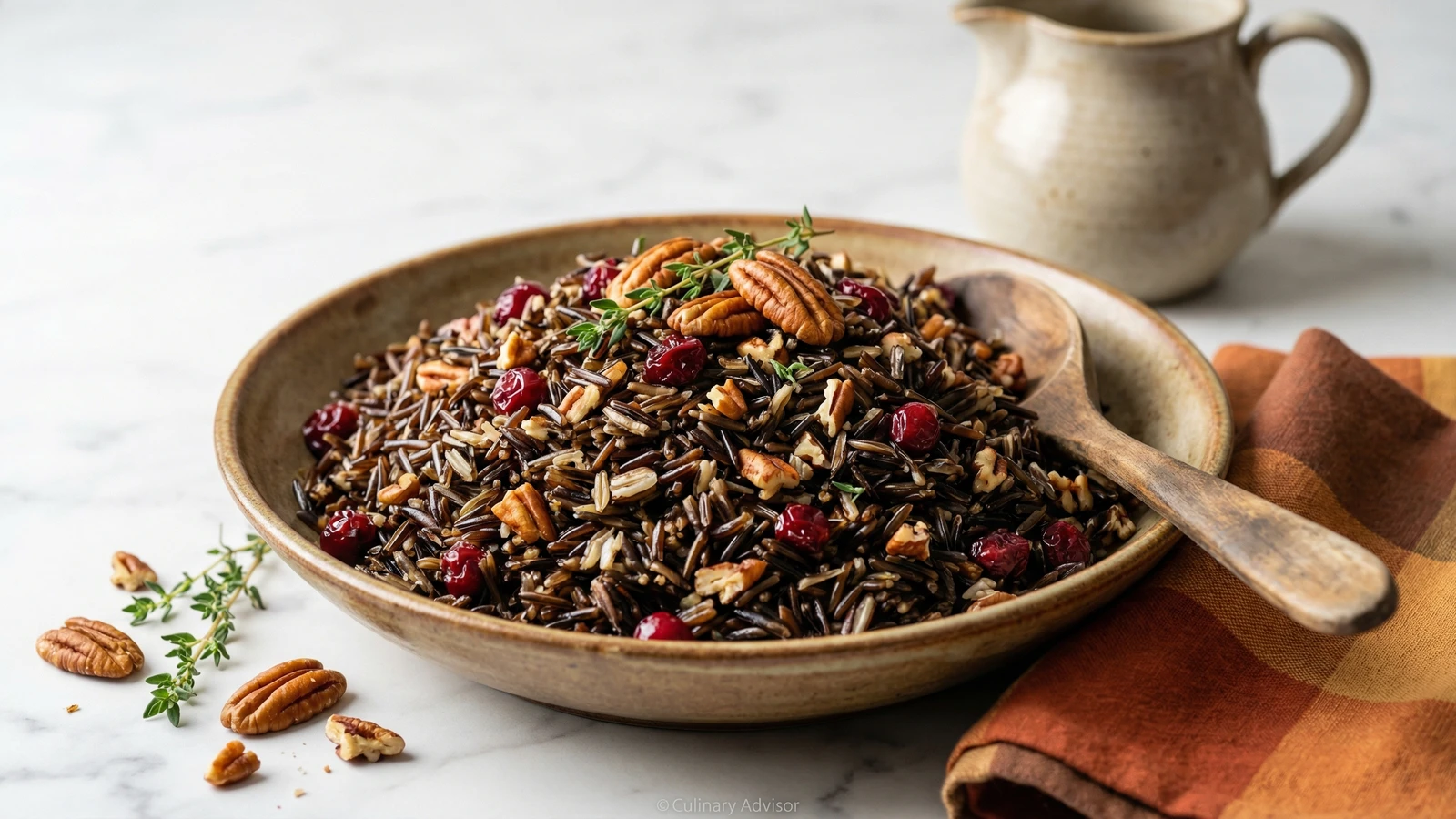 Wild Rice with Cranberries and Pecans