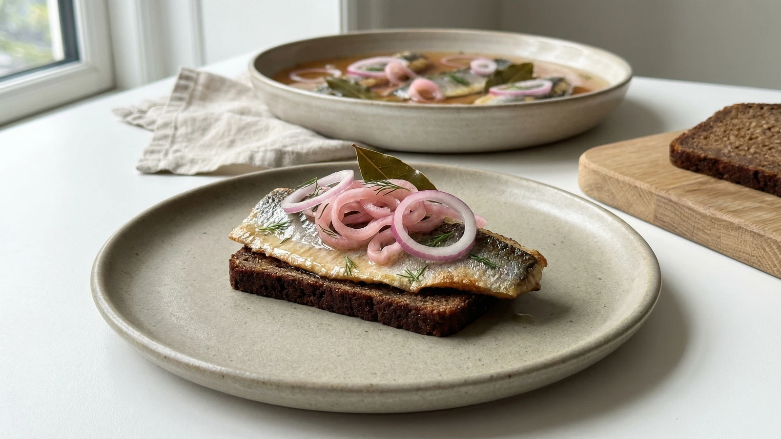 Stegte Sild i Eddike