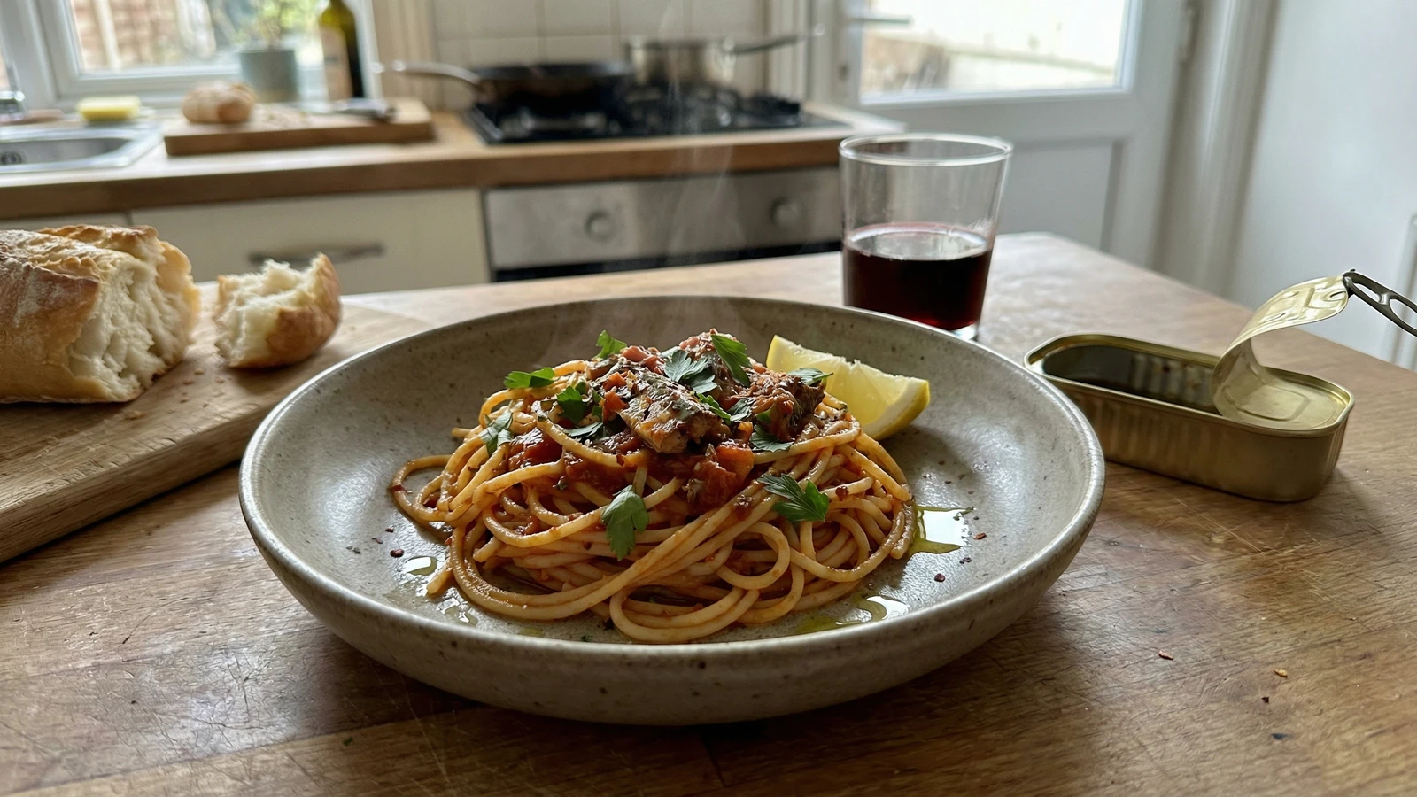 Sardine and Tomato Pasta